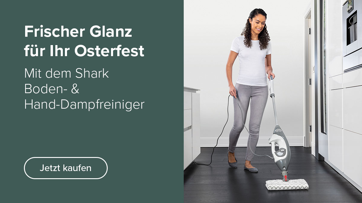 Frischer Glanz für Ihr Osterfest -  Mit dem Shark Boden-& Hand-Dampfreiniger