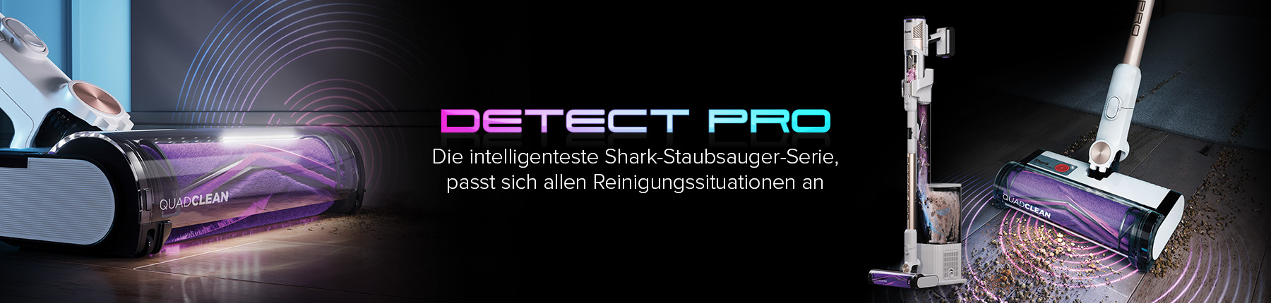 Shark Detect Pro Akku-Staubsauger - Die intelligenteste Shark-Staubsauger-Serie, passt sich allen Reinigungssituationen an